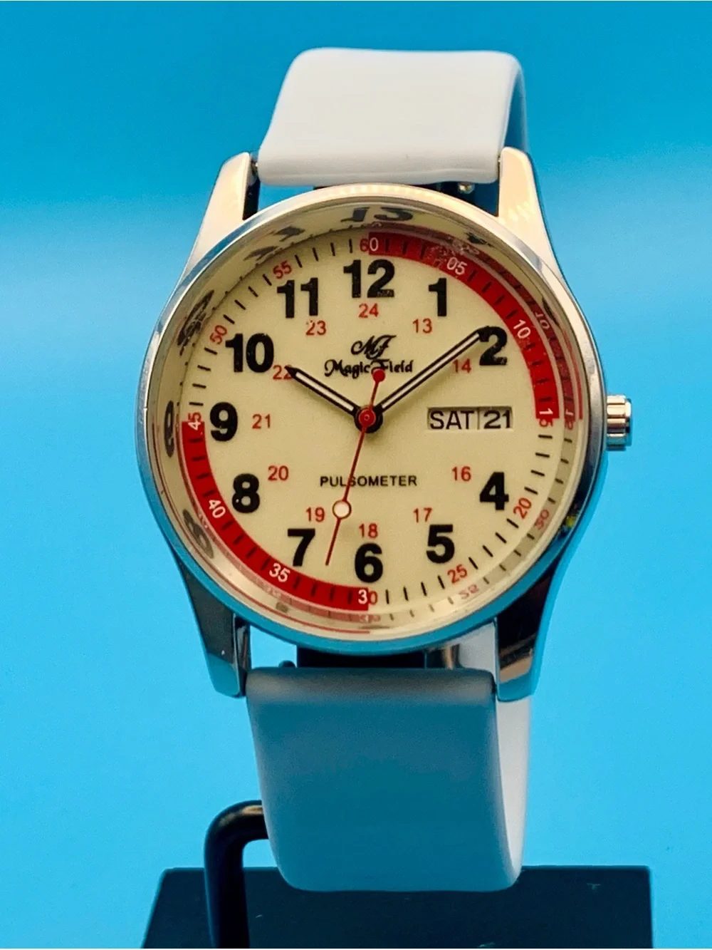 MF MAGIC FIELD PULSOMETER Men’s Women’s Nurse Doctor Field Watch Works New Batt